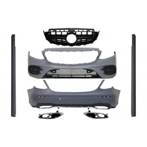 image-61-Komplett Body Kit Mercedes E-osztály W213 (2016-) modellekhez, hűtőrács, kipufogóvég, GT-R Sport Line AMG Dizájn, Fekete