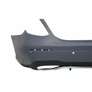 Kit Exterior Complet cu Grila Centrala si Ornamente compatibil cu Mercedes E-Class W213 (2016-2019) E43 E53 Sport Line Design Crom-image-6043844