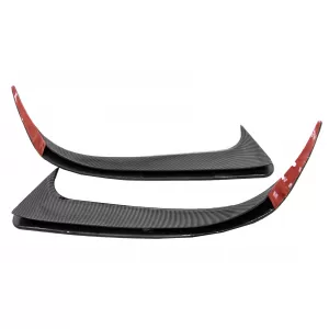 Rear Bumper Flaps Side Fins Flips suitable for Mercedes CLA W117 (2014-2018) Carbon Edition