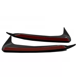 Rear Bumper Flaps Side Fins Flics suitable for Mercedes C Class W205 (2014-2020) Piano Black