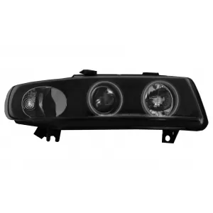 Faruri compatibile cu SEAT Leon (1999-2004) / Seat Toledo (1999-2004) Angel Eyes Black CCFL-image-6044931