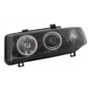Faruri compatibile cu SEAT Leon (1999-2004) / Seat Toledo (1999-2004) Angel Eyes Black CCFL-image-6044933