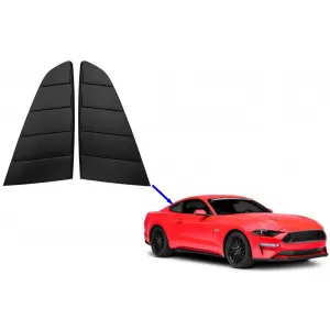 Paar Viertelfenster Lamellen für Ford Mustang Mk6 VI 15-19 Louvers Mattschwarz-image-6048339