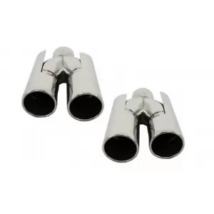 Heckstoßstange für BMW E46 98-05 3er Diffusor M3 CSL Look Auspuffendrohre-image-6044769