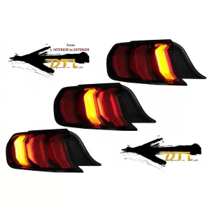 Full LED Taillights suitable for Ford Mustang VI S550 (2015-2019) Red with Dynamic Sequential Turning Lights