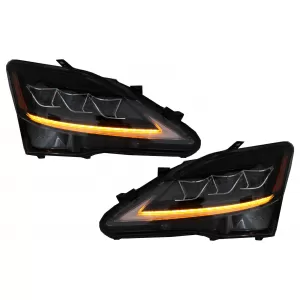 LED DRL Scheinwerfer Dynamisch Blinklicht für LEXUS IS XE20 06-13 Schwarze-image-6047674