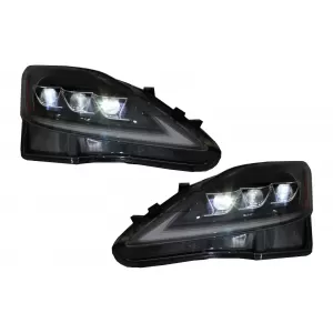 LED DRL Scheinwerfer Dynamisch Blinklicht für LEXUS IS XE20 06-13 Schwarze-image-6047676