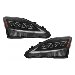 LED DRL Scheinwerfer Dynamisch Blinklicht für LEXUS IS XE20 06-13 Schwarze-image-6047677