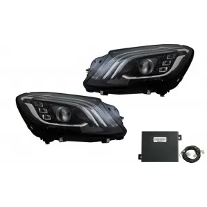 image-36-Teljes LED fényszóró MERCEDES S-osztály W222 X222 Facelift OEM, adapterrel