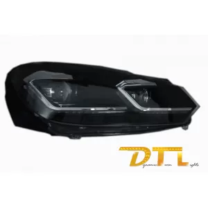 Phares LED pour VW Golf 6 VI 08-13 Facelift G7.5 Feu Argent Flowing Dynamic LHD-image-6052881