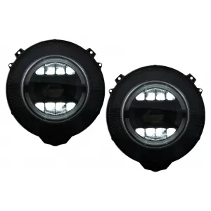 Full LED Headlights suitable for Mercedes G-Class W463 (2007-2017) Black Facelift 2018 Design