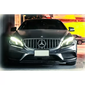 Gitter für Mercedes C207 W207 A207 Facelift 13-17 Coupé Cabrio GTR Look Schwarz-image-6046322