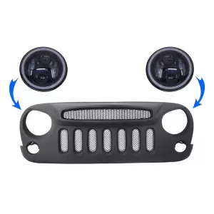 image-62-Spectre hűtőrács maszk JEEP Wrangler JK 07-17, CREE LED fényszórókkal és nappali menetfénnyel