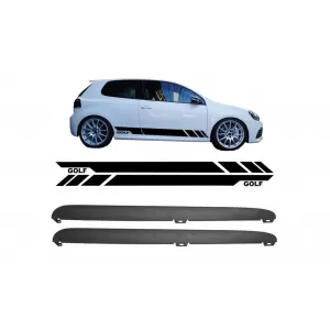 image-38-Seitenschweller für VW Golf VI 6 08-14 GTI Look Seite Aufkleber Schwarz