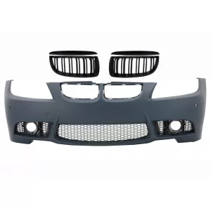 image-45-Prednji Branik s dvostrukim prugama na bubrežastoj rešetki pogodan za BMW serije 3 E90 Maske Pre-LCI (2004-2008) Sedan Touring M3 Dizjan