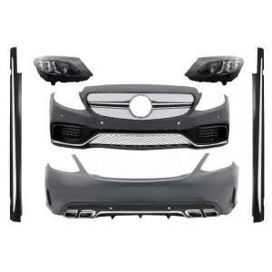image-50-Body Kit s Full LED Prednja svijetla prikladan za Mercedes C-Class W205 Sedan (2014-2018) C63 Dizjan