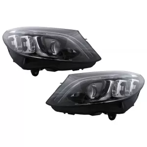 Pachet Exterior Complet si Faruri Full LED compatibil cu Mercedes Clasa C W205 Sedan (2014-2018) C63 Design-image-6099935