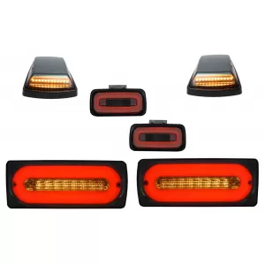 image-37-Led stražnja svjetla Svjetlosna traka sa stražnjim Branik Svjetlo za maglu i svjetla za okretanje Sekvencijalna dinamika pogodna za MERCEDES Benz G-klasa W463 (1989-2015) Dim