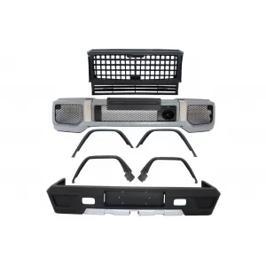 image-56-Body Kit MERCEDES G-osztály W463 89-17, G63/65 dizájn, lökhárító, sárvédő, hűtőrács, fekete
