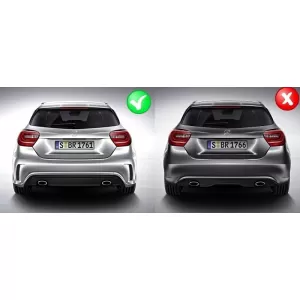 Difuzor Bara Spate cu Ornamente pentru sistemul de evacuare compatibil cu Mercedes W176 A-Class (2013-2018) A45 Facelift Design Look-image-6047436