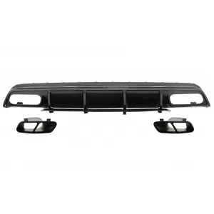 image-18-Diffusor Auspuff Schalldämpfer für Mercedes W176 13-18 A45 Facelift Look