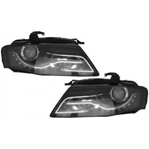 image-36-Xenon fényszóró LED nappali menetfénnyel (DRL) AUDI A4 B8 8K (09.2007-10.2011) fekete