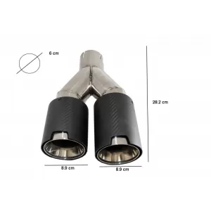 Difuzor Bara Spate Negru Mat cu Tobe Ornamente Sistem de evacuare compatibil cu BMW Seria 5 G30 G31 (2017+) M5 Design-image-6047828