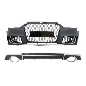 Body Kit with Diffuser and Exhaust Tips suitable for Audi A3 8V Sedan Cabrio (2012-2015) RS3 Design