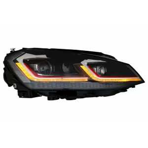 Scheinwerfer LED Dynamisches Licht mit Gitter für VW Golf 7 VII 2013-2017 R Look rot-image-6048434