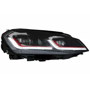 Scheinwerfer LED Dynamisches Licht mit Gitter für VW Golf 7 VII 2013-2017 R Look rot-image-6048436