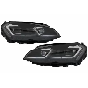 Body Kit für VW Golf 7 12-17 Stoßstange Scheinwerfer LED Dynamisch G7.5 Look-image-6048550