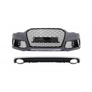 image-6-Prednji Branik sa stražnjim Branik i vrhovima Vrhovi auspuha pogodan za Audi A6 C7 4G Facelift (2011-2014) RS6 Dizjan