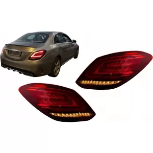 Full LED Taillights suitable for Mercedes C-Class W205 Limousine (2014-2018) Facelift Design