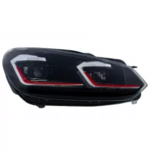 LED Фарове , подходящи за VW Golf 6 VI (2008-2013) с Facelift G7.5 TFSI Look Red Flowing Динамичен Sequential Въртящи се светлини LHD-image-6051894