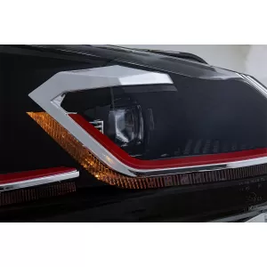 LED Фарове , подходящи за VW Golf 6 VI (2008-2013) с Facelift G7.5 TFSI Look Red Flowing Динамичен Sequential Въртящи се светлини LHD-image-6051898