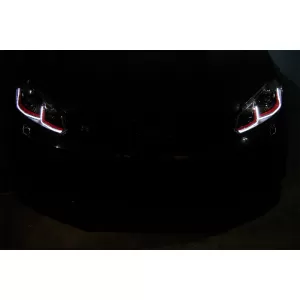 LED Фарове , подходящи за VW Golf 6 VI (2008-2013) с Facelift G7.5 TFSI Look Red Flowing Динамичен Sequential Въртящи се светлини LHD-image-6052876