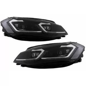 Bara Fata cu Faruri LED DRL compatibil cu VW Golf VII 7.5 (2017-2020) GTI Look-image-6049284
