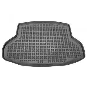 image-6-Gummi-Kofferraummatte Schwarz für Honda CIVIC X 2017+ Limousine Geruchlos Erhöhter Rand