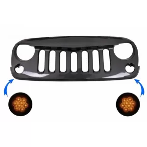 image-79-Középső hűtőrács JEEP Wrangler Rubicon JK 07-17, Angry Bird design, szénszál, fényes fekete