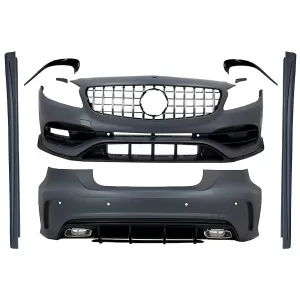 image-10-BodyKit für Mercedes W176 12-18 A45 Look Stoßstange Kühlergrill Auspuff Endrohe