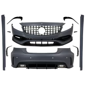 image-14-Kit carrozzeria Calandra Nera per Mercedes W176 12-18 Facelift A45 Look Paraurti