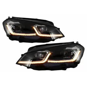 Első lökhárító és LED fényszórók dinamikus irányjelzővel, Volkswagen Golf VII 2013-2017, R-Line Design, csak balkormányos (LHD), 3/5 ajtós-image-6049847