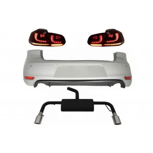 image-75-Lökhárító, kipufogó, hátsó lámpa VW Golf 6 VI 2008-2012, FULL LED Dynamic Light GTI kinézet