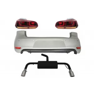 image-77-Lökhárító, kipufogó, hátsó lámpa VW Golf 6 VI 2008-2012, FULL LED Dynamic Light GTI kinézet