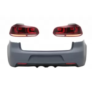 image-24-Stoßstange für VW Golf 6 08-13 R20Look Rückleuchten Full LED Kirsche Rot LHD RHD