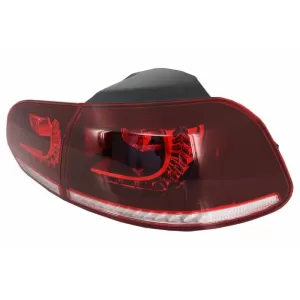Rear Bumper with Exhaust System and Taillights Full LED suitable for VW Golf VI (2008-2013) R20 Design Dynamic Sequential Turning Light (LHD and RHD)