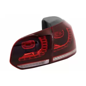 Rear Bumper with Exhaust System and Taillights Full LED suitable for VW Golf VI (2008-2013) R20 Design Dynamic Sequential Turning Light (LHD and RHD)