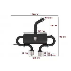 Rear Bumper with Exhaust System and Taillights Full LED suitable for VW Golf VI (2008-2013) R20 Design Dynamic Sequential Turning Light (LHD and RHD)