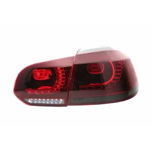 Rear Bumper and Taillights Full LED Turning Light Static Red Smoke suitable for VW Golf VI (2008-2013) R20 Design