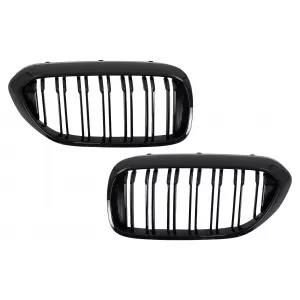 Pachet Exterior cu Grile Centrale Negru Lucios compatibil cu BMW Seria 5 G30 (2017-2019) M-Tech Design-image-6051376